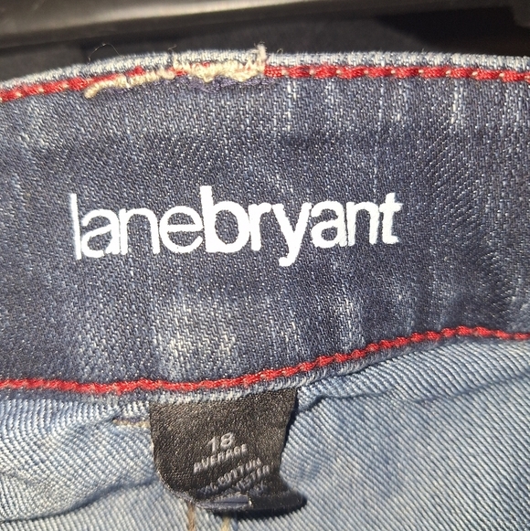 Lane Bryant Lightly Flared lightly distressed Denim Jeans in a size 18. Pre-love - Picture 9 of 12